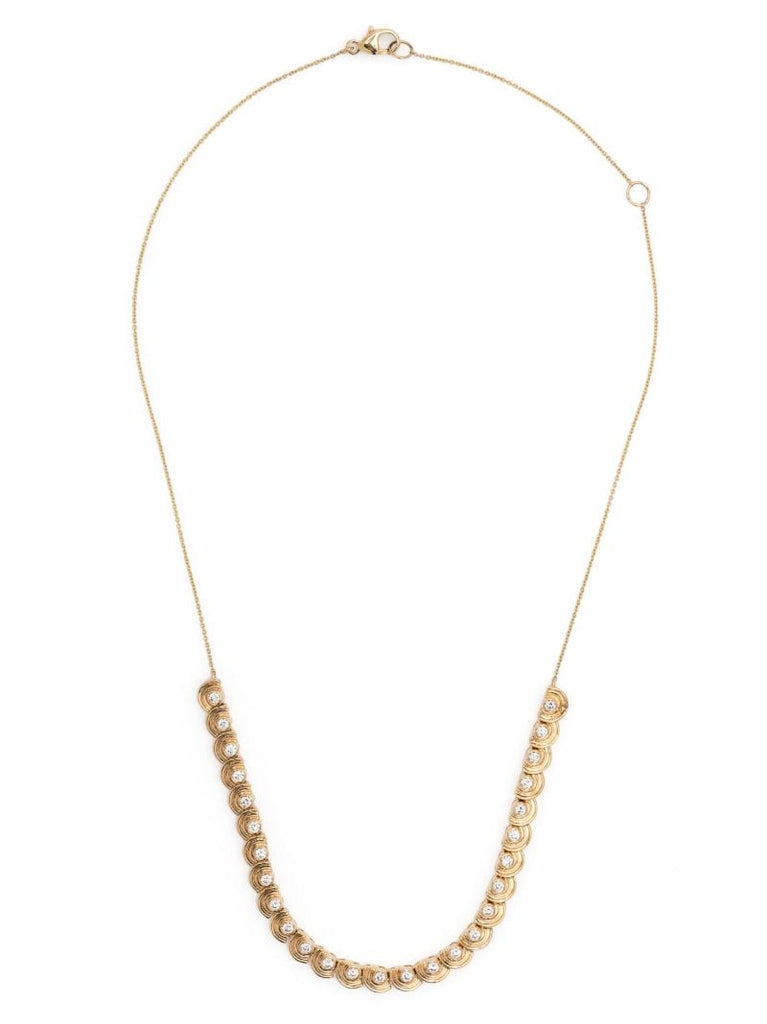 14k Yellow Gold Nana Bernice Groove Diamond Necklace