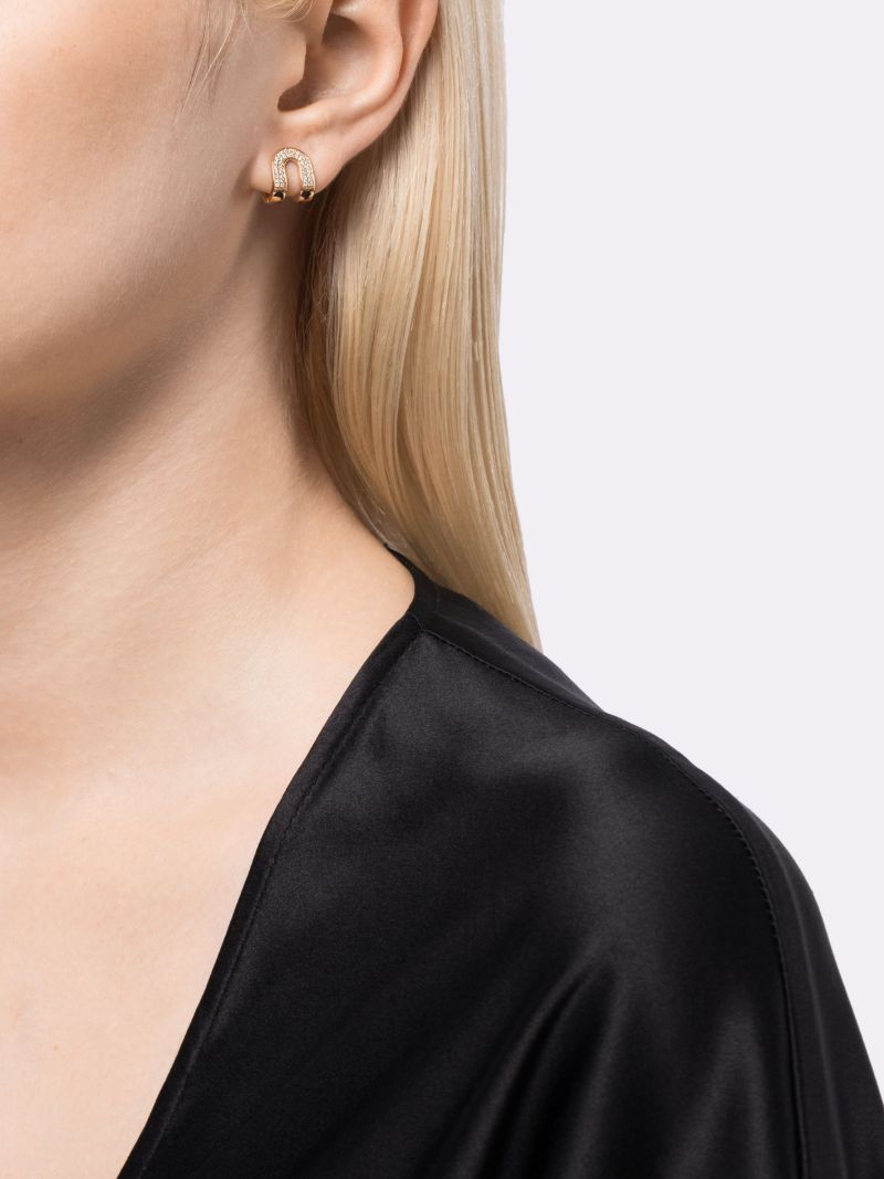 14k Yellow Gold Nana Bernice Reversible Diamond Earrings