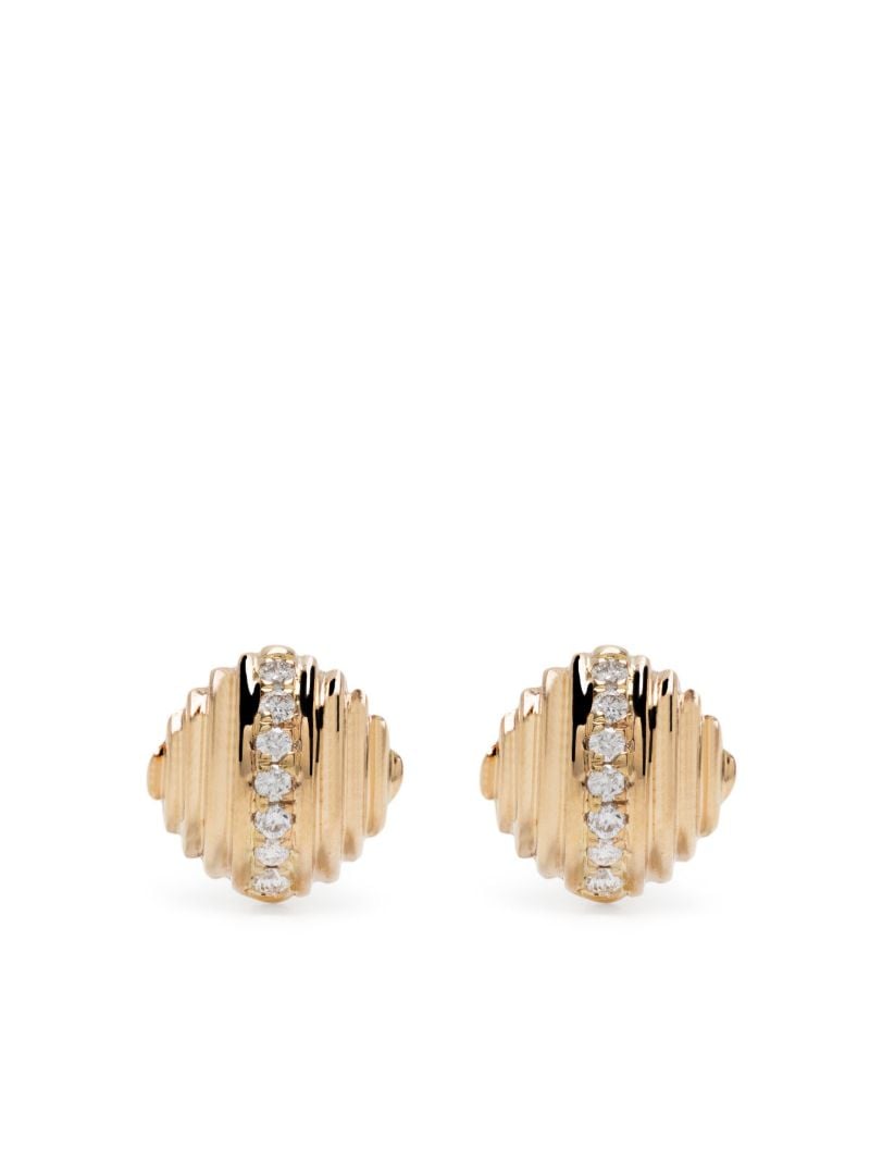 14k Yellow Gold Nana Bernice Diamond Stud Earrings
