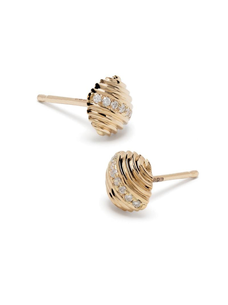 14k Yellow Gold Nana Bernice Diamond Stud Earrings