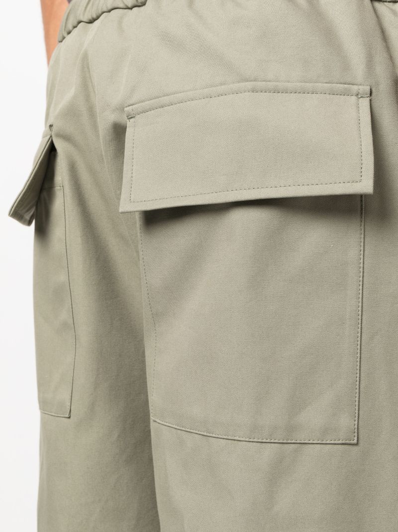 Green Cotton Tapered Trousers
