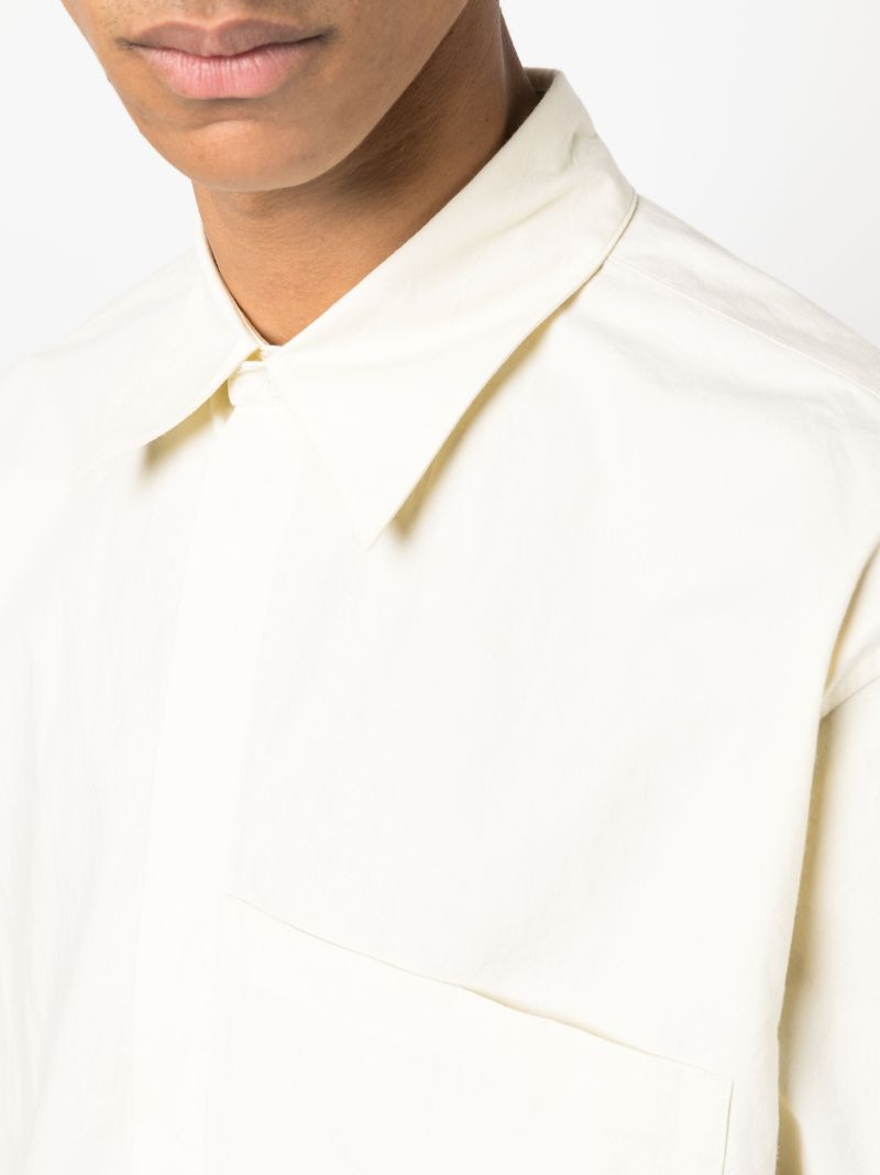 Neutral Short Sleeve Cotton Shirt