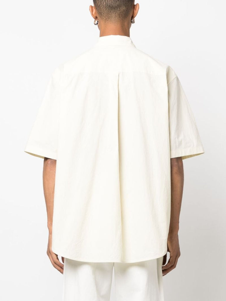 Neutral Short Sleeve Cotton Shirt