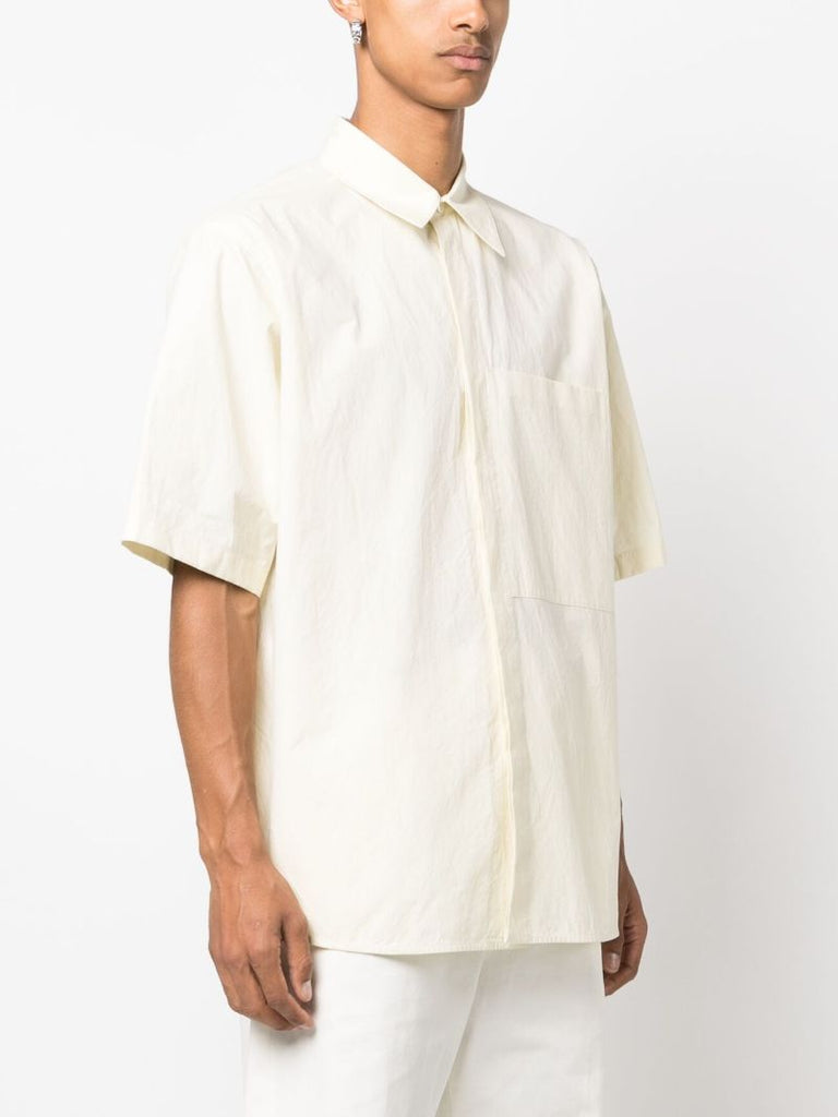 Neutral Short Sleeve Cotton Shirt