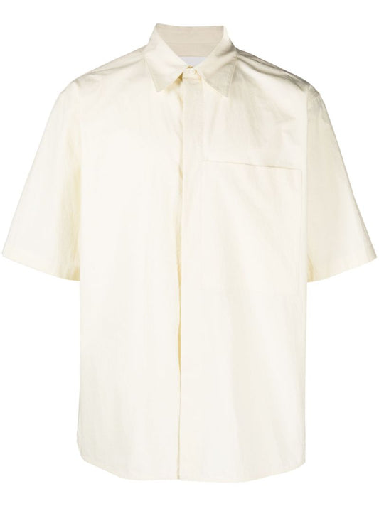 Neutral Short Sleeve Cotton Shirt