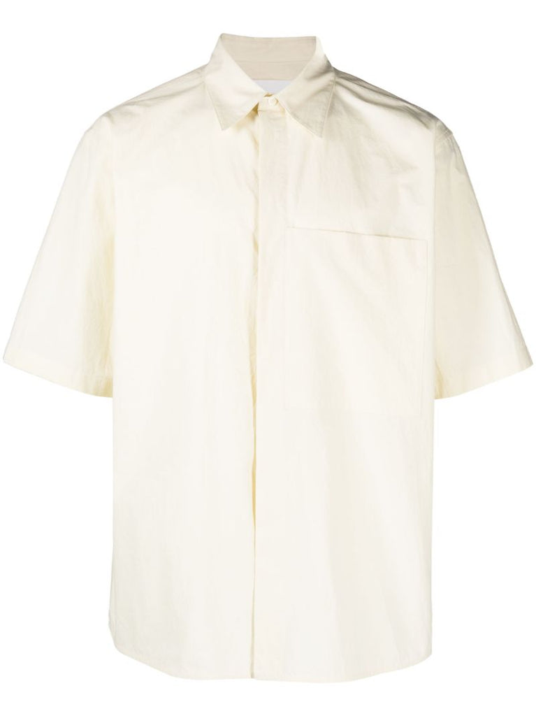 Neutral Short Sleeve Cotton Shirt