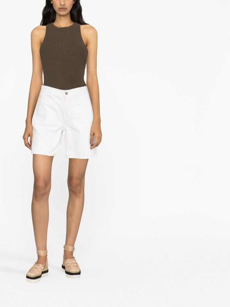Brown Hudson Ribbed-knit Top