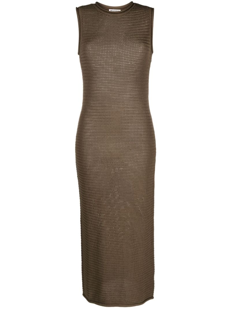 Brown Nolan Open Knit Sweater Dress