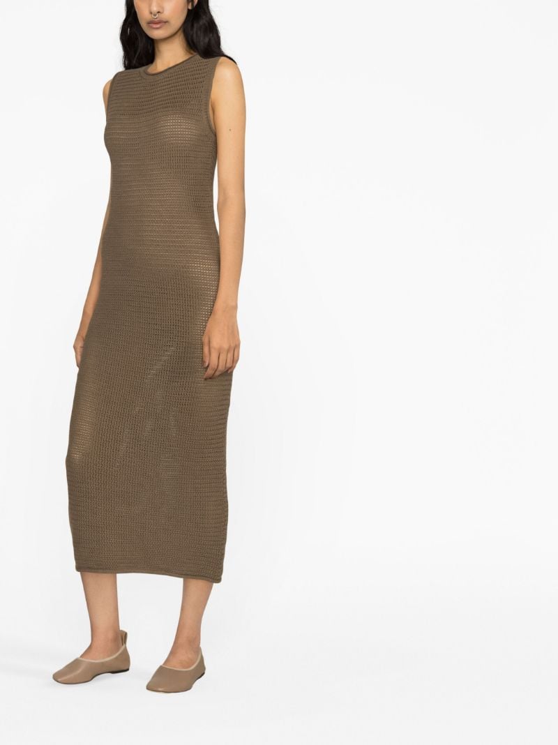 Brown Nolan Open Knit Sweater Dress