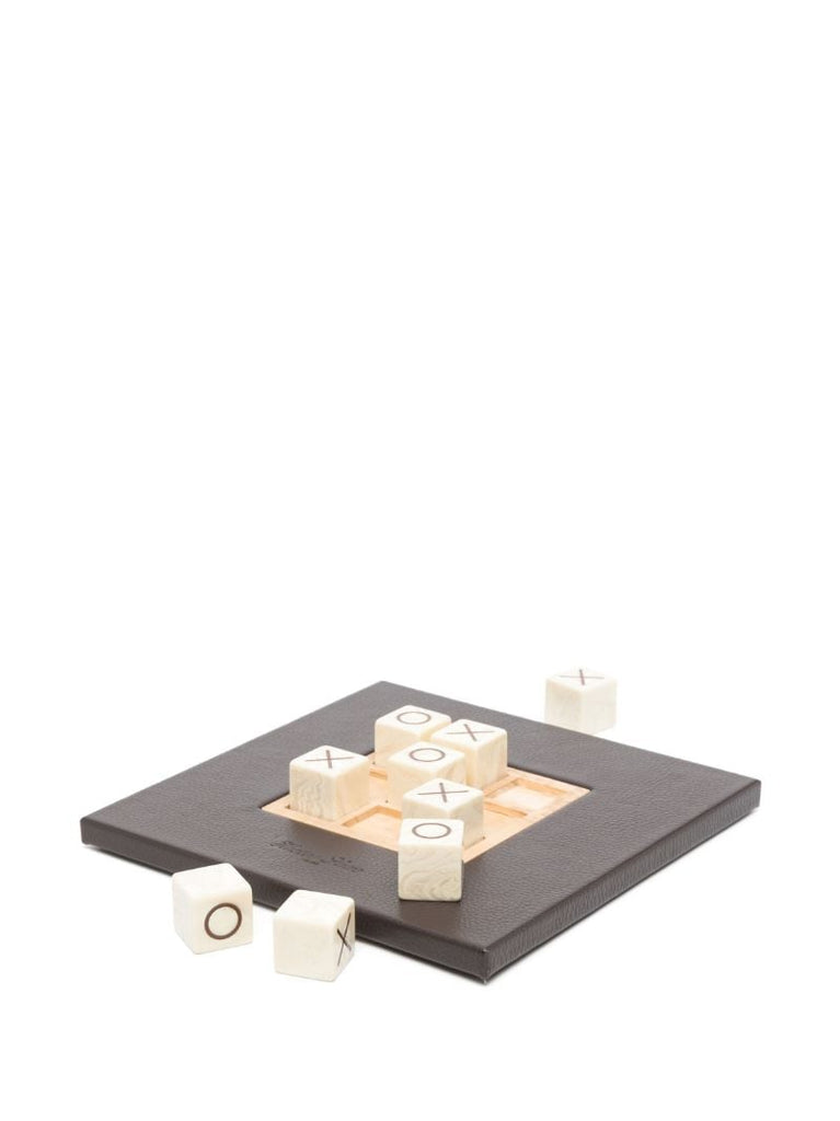 Brown Leather Tic Tac Toe Game