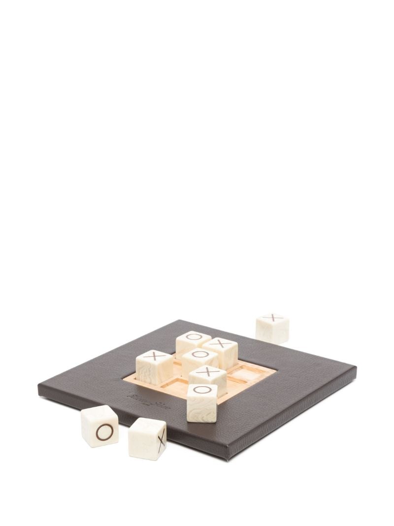 Brown Leather Tic Tac Toe Game