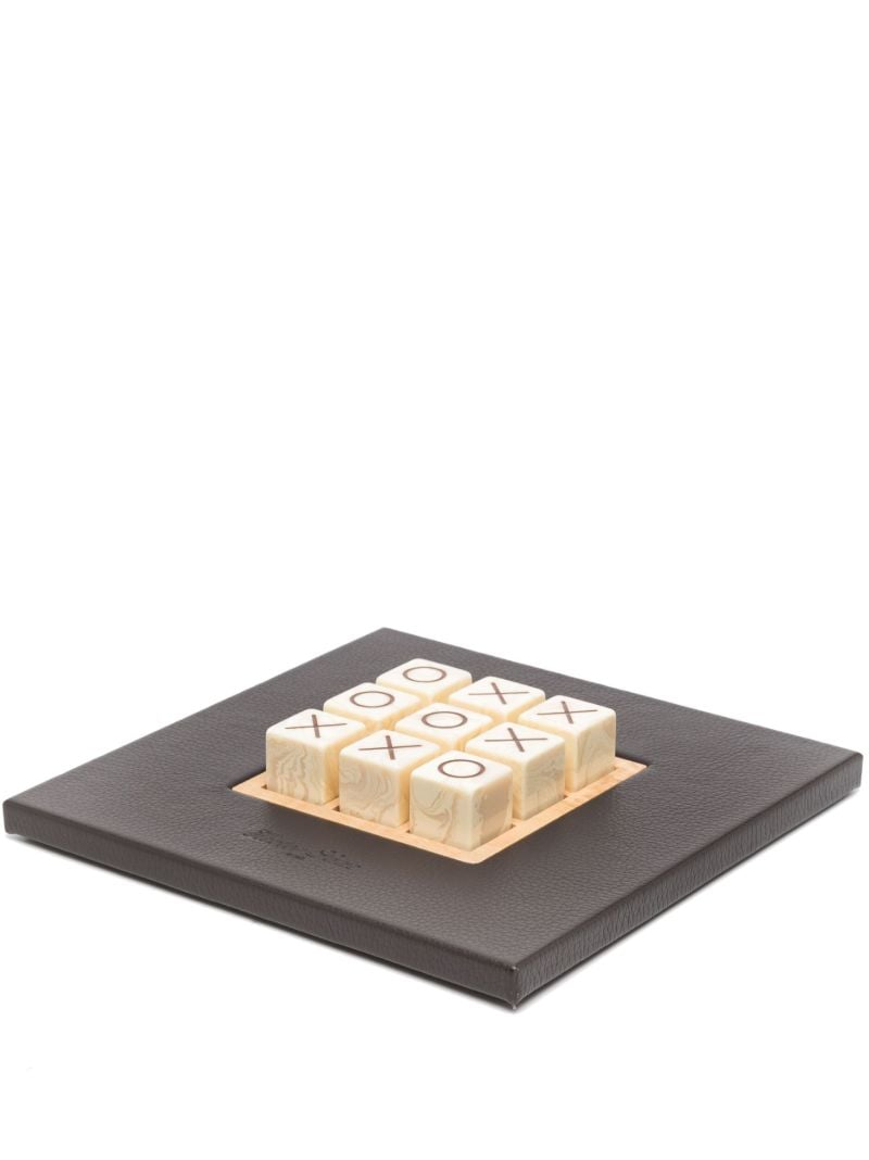 Brown Leather Tic Tac Toe Game