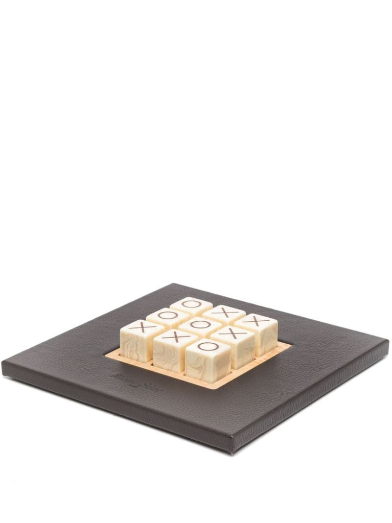 Brown Leather Tic Tac Toe Game
