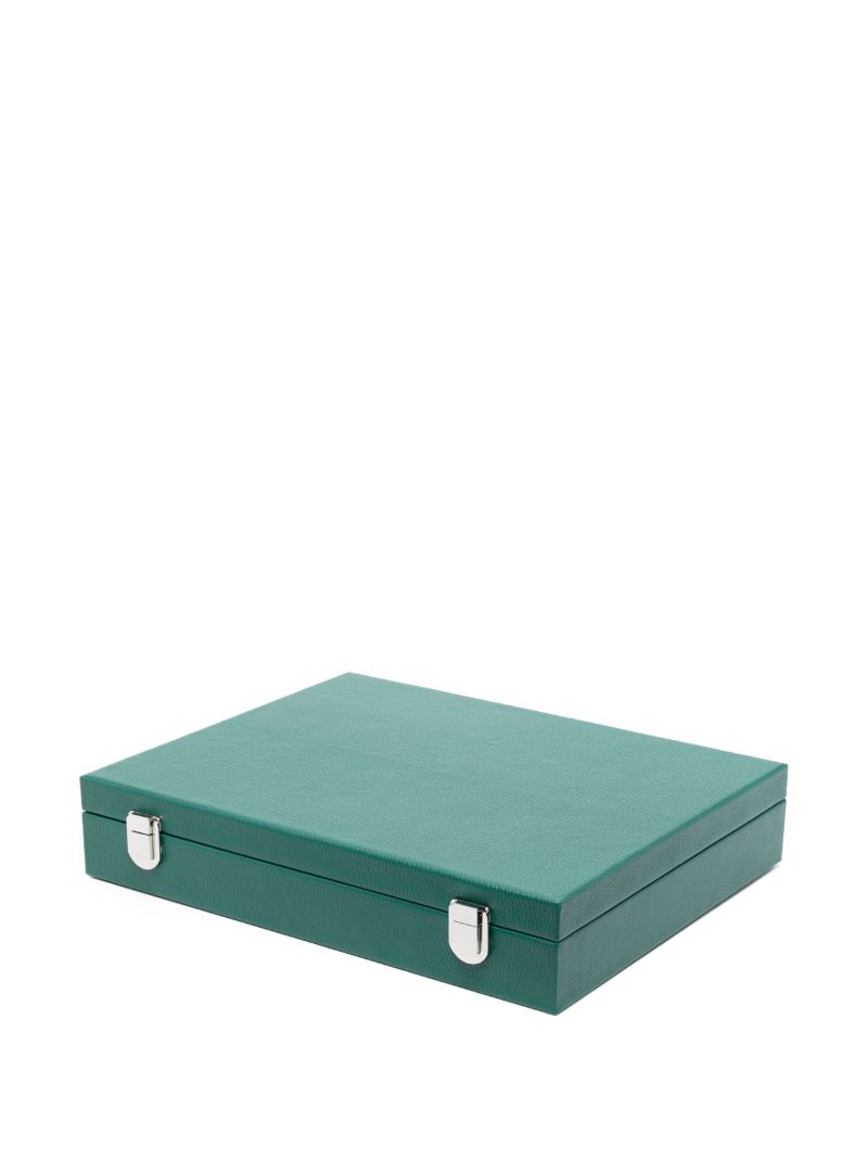 Green 440 Chips Leather Poker Set