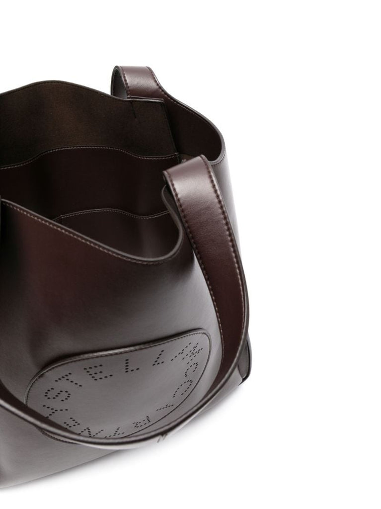 Brown Stella Logo Medium Tote Bag