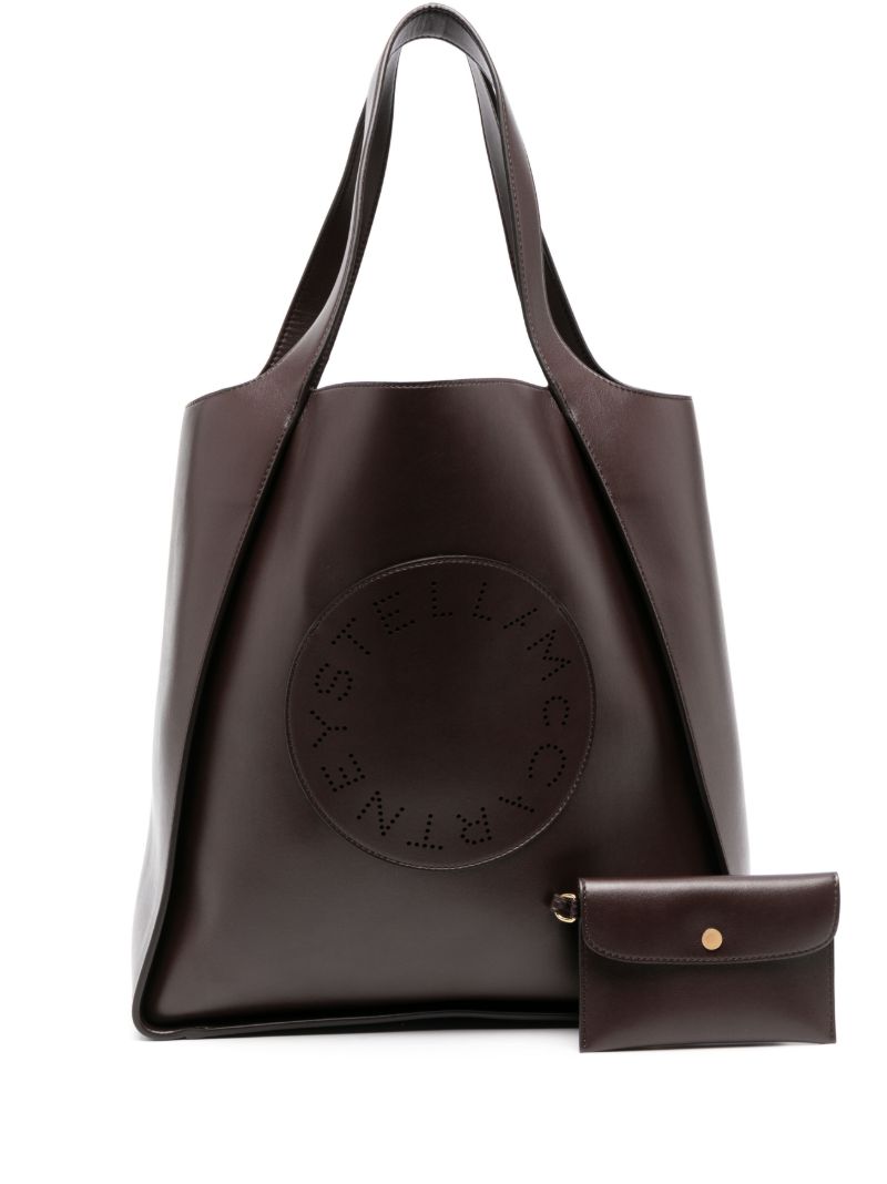 Brown Stella Logo Medium Tote Bag