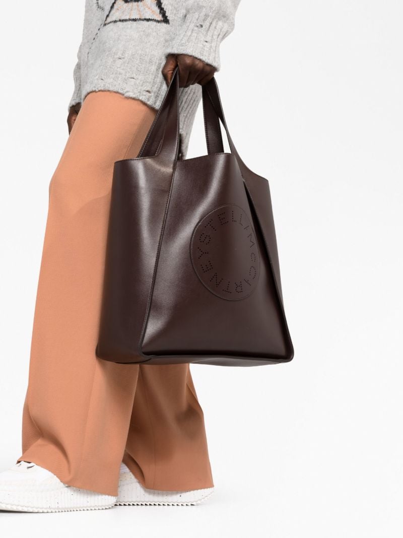 Brown Stella Logo Medium Tote Bag