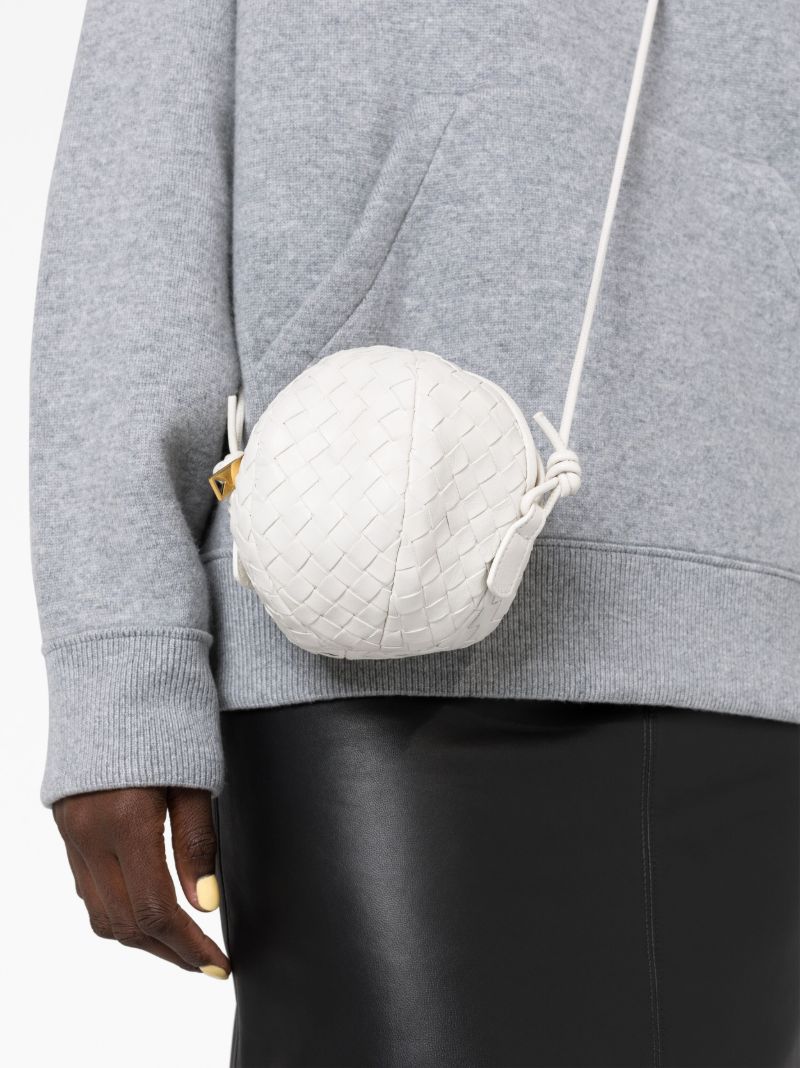 White Mini Mava Leather Cross Body Bag