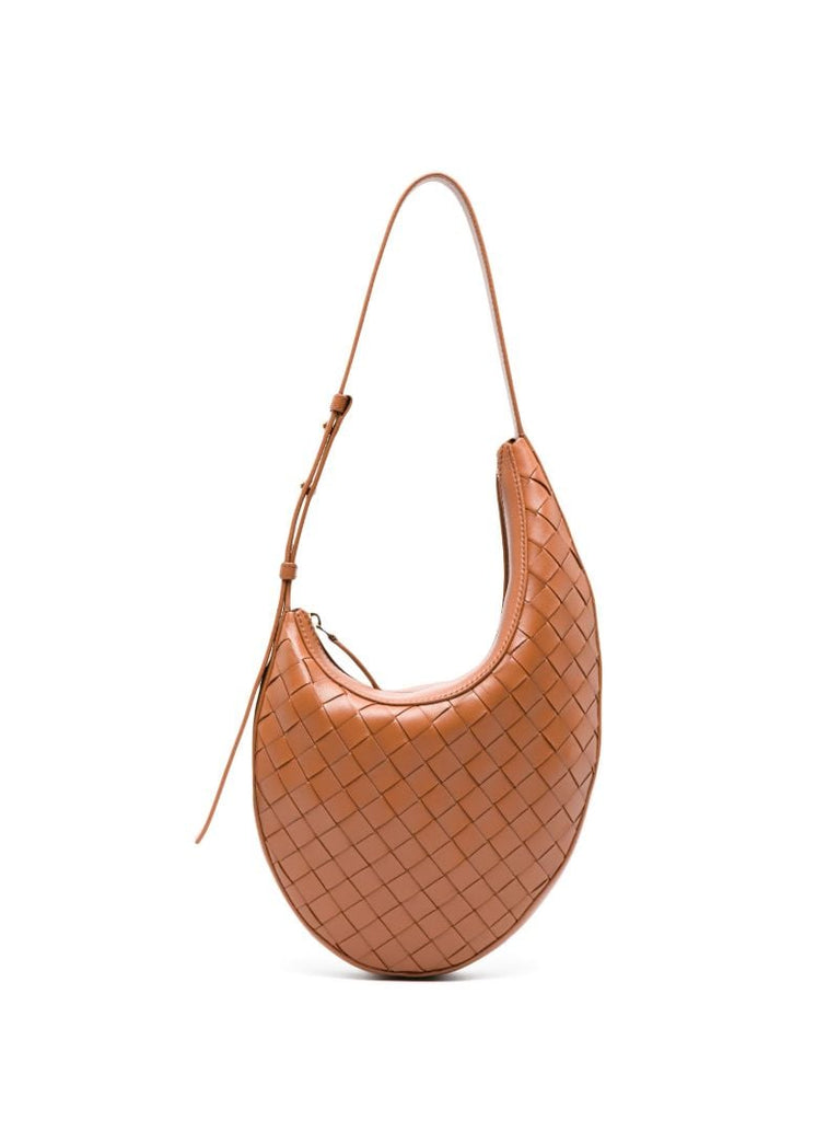 Brown Drop Small Leather Shoulder Bag