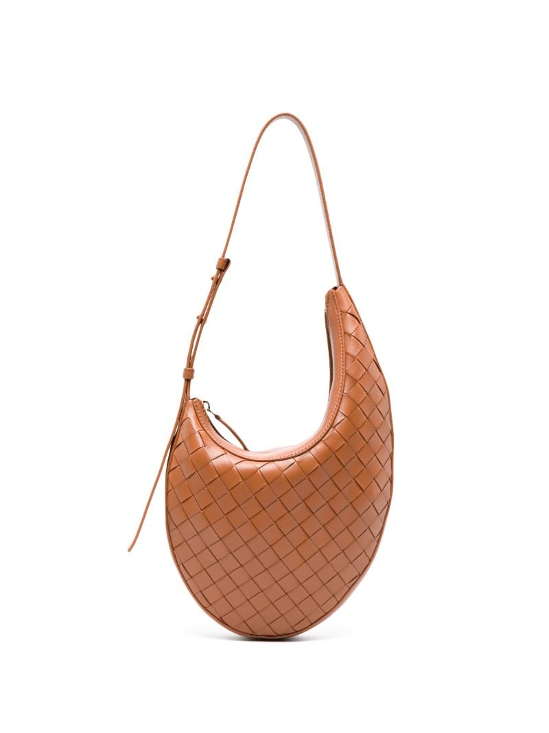 Brown Drop Small Leather Shoulder Bag