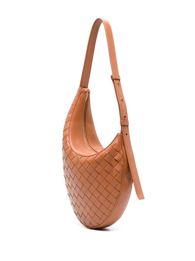 Brown Drop Small Leather Shoulder Bag