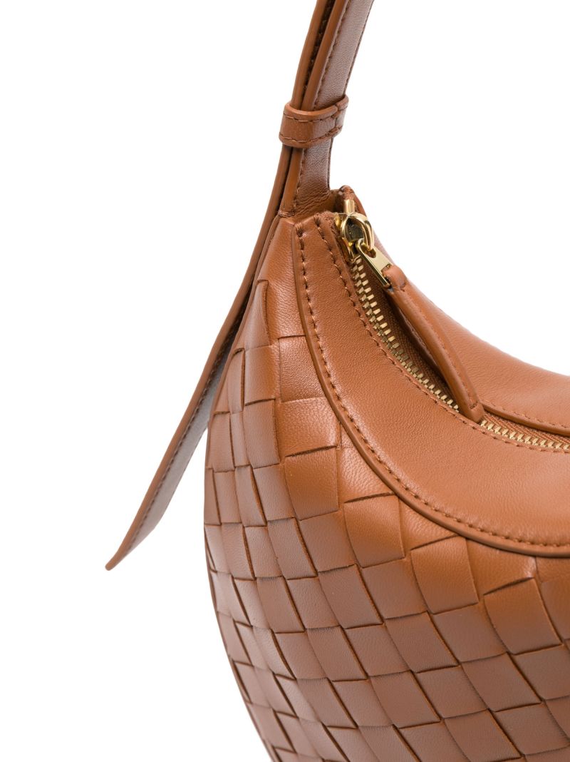 Brown Drop Small Leather Shoulder Bag