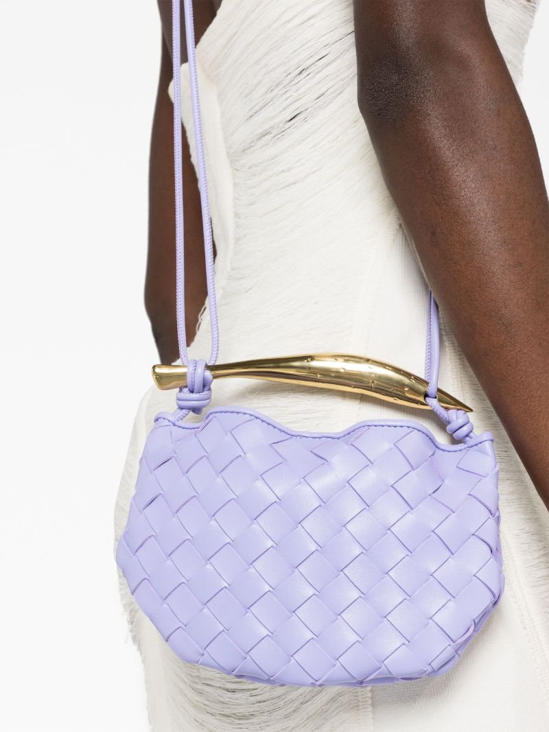 Purple Mini Sardine Top Handle Bag