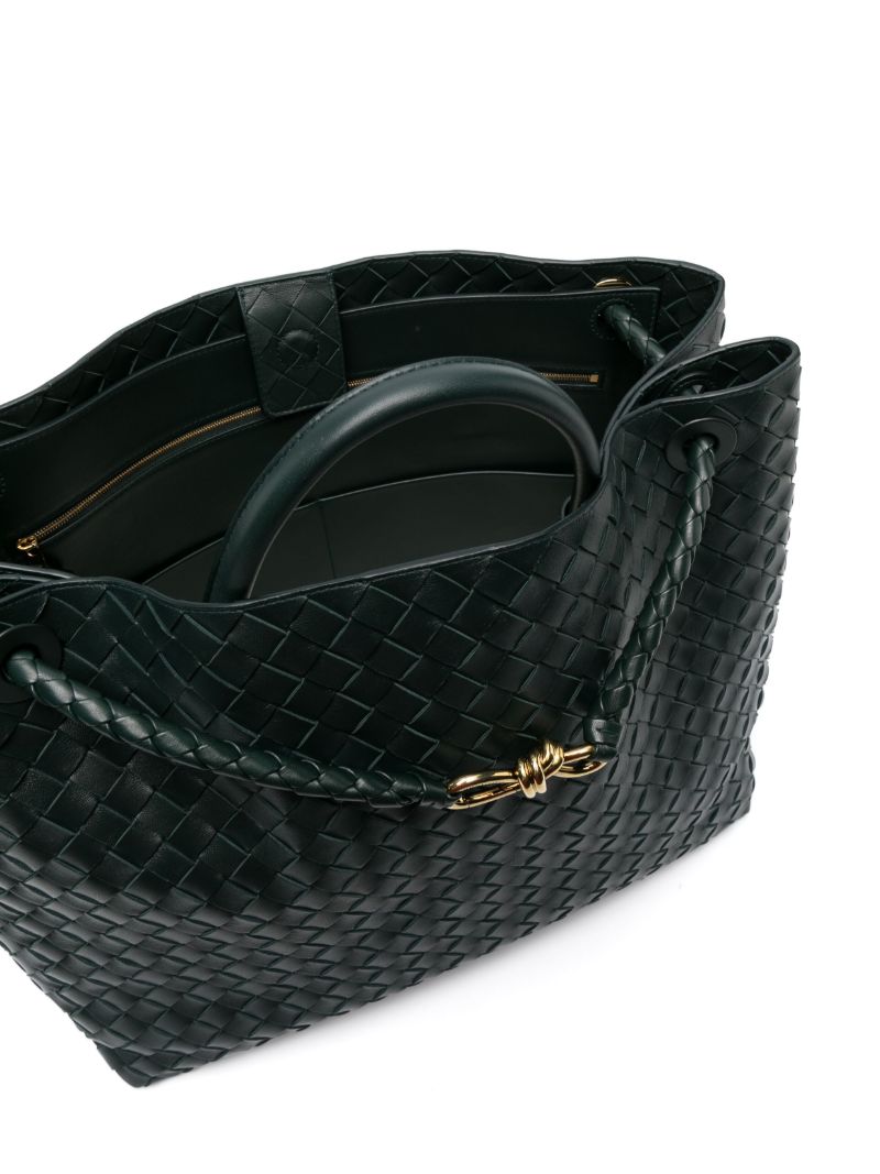 Green Andiamo Leather Tote Bag