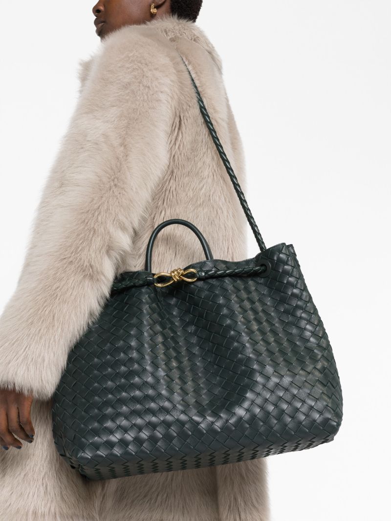 Green Andiamo Leather Tote Bag
