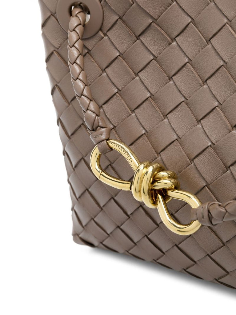 Brown Intrecciato Tote Bag