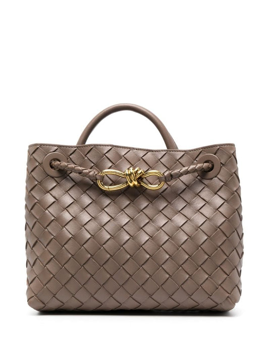 Brown Intrecciato Tote Bag