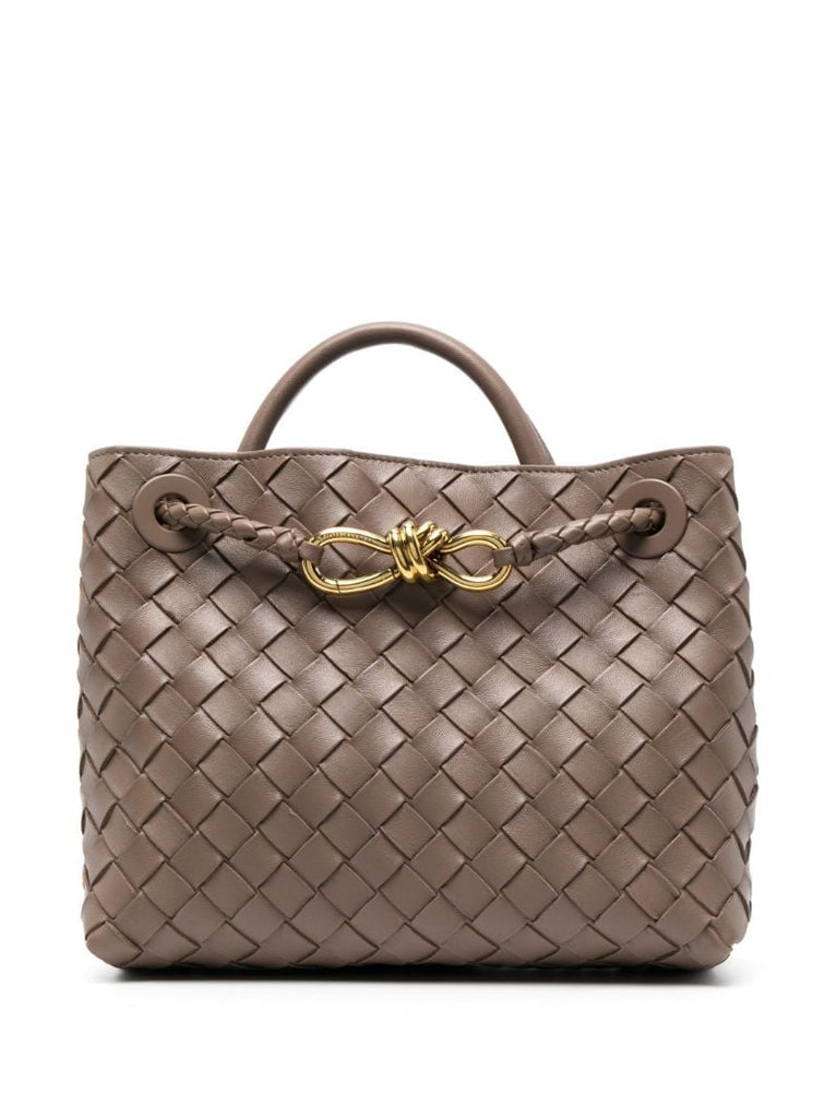 Brown Intrecciato Tote Bag
