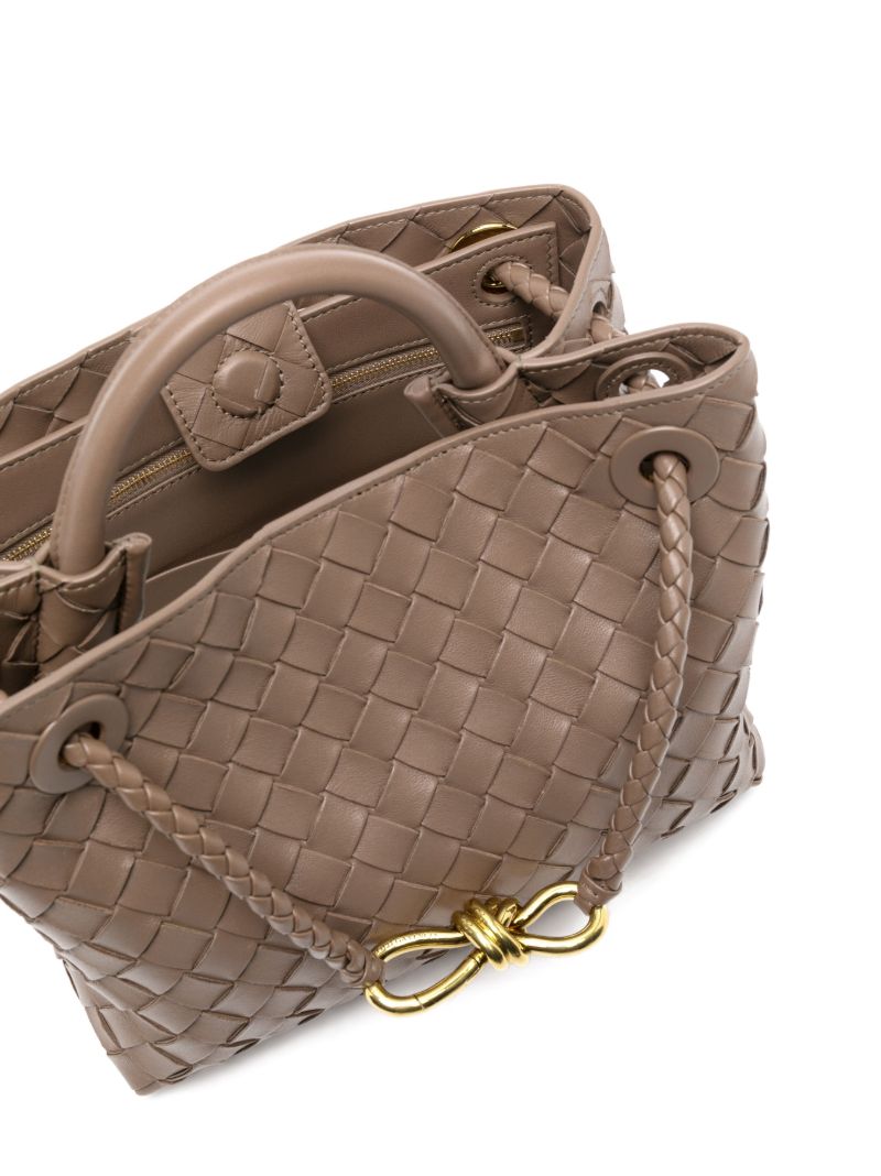 Brown Intrecciato Tote Bag