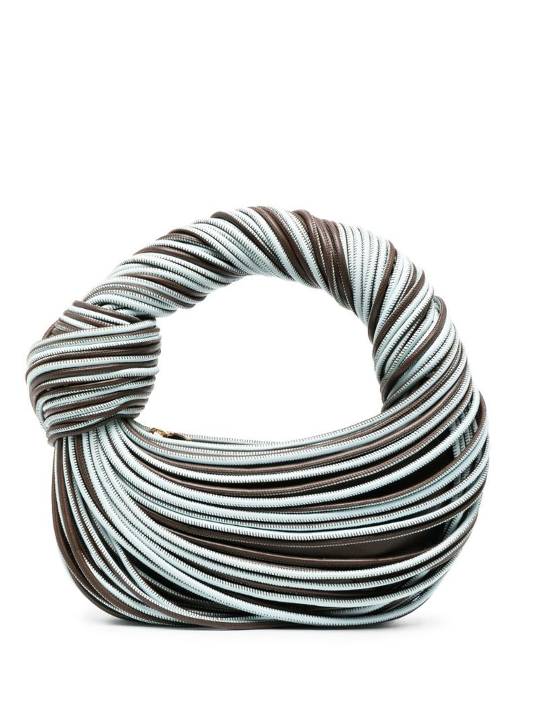 Brown Tubular Jodie Leather Top Handle Bag