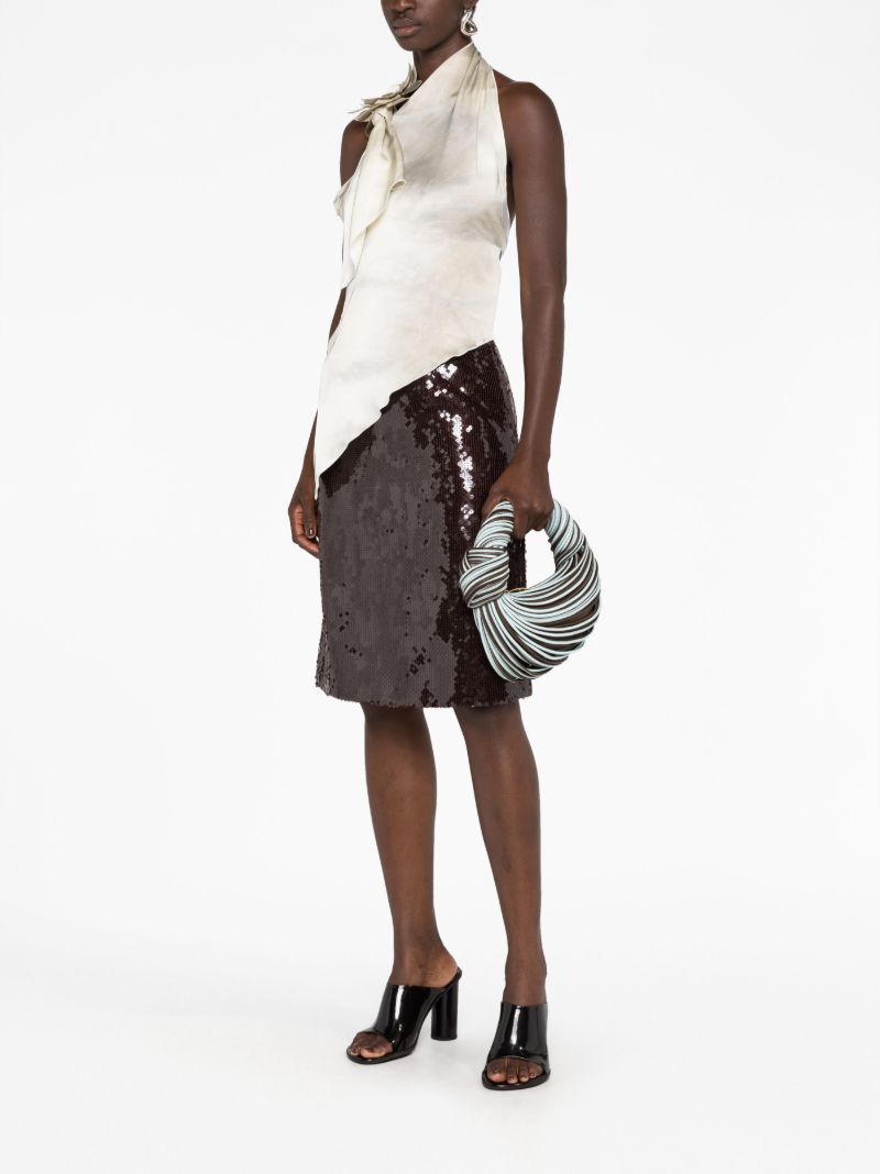 Brown Tubular Jodie Leather Top Handle Bag