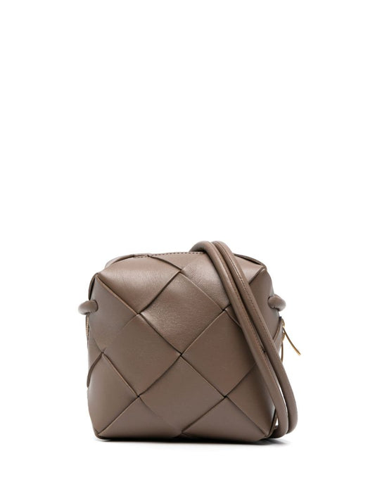 Brown Mini Cassette Leather Camera Bag