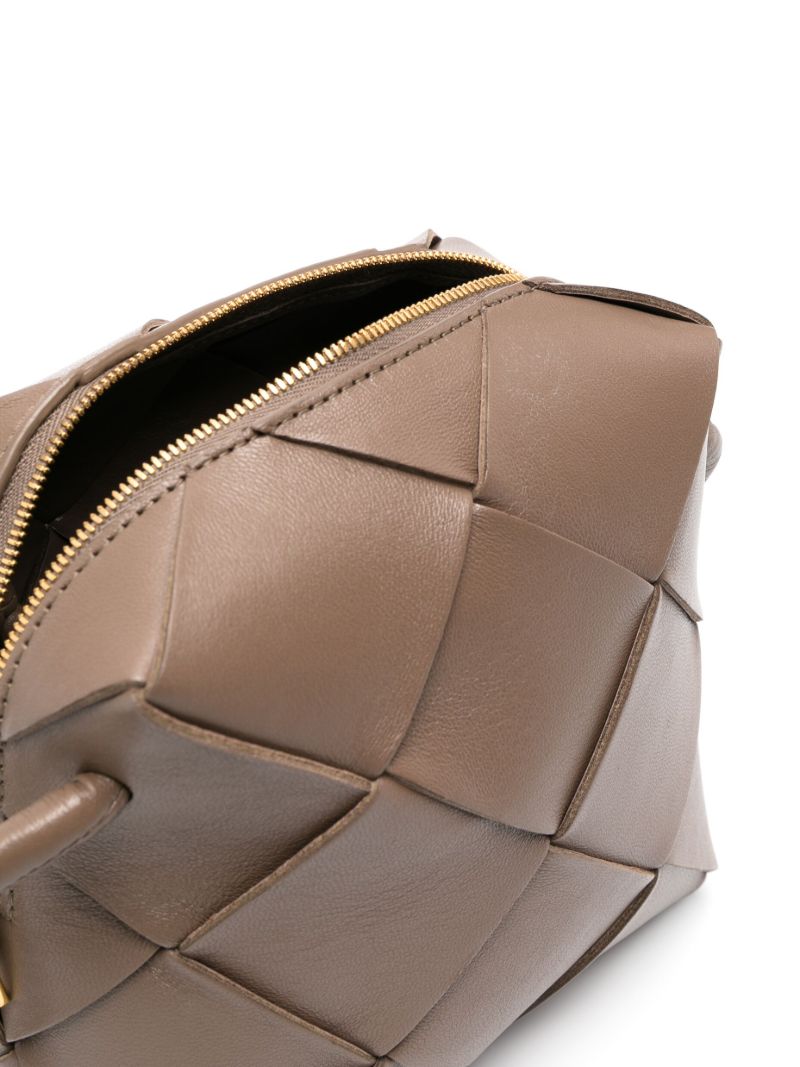 Brown Mini Cassette Leather Camera Bag