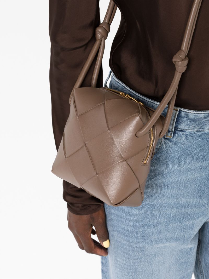 Brown Mini Cassette Leather Camera Bag