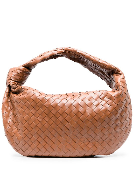 Brown Small Jodie Leather Shoulder Bag