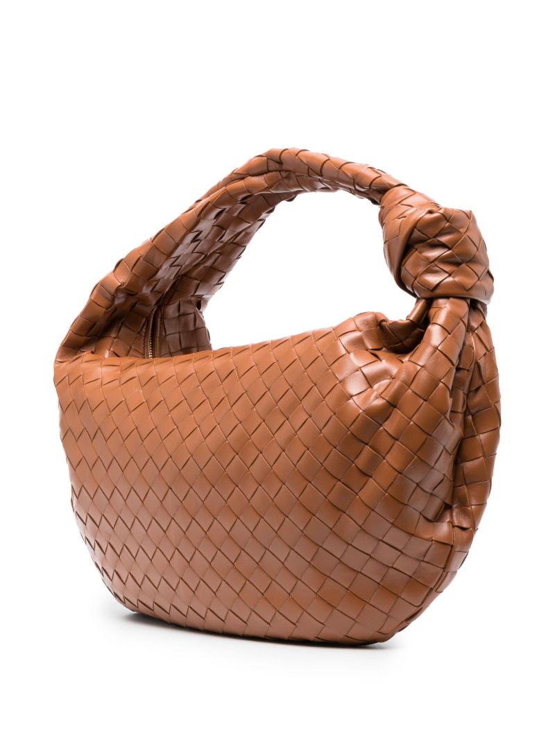 Brown Small Jodie Leather Shoulder Bag