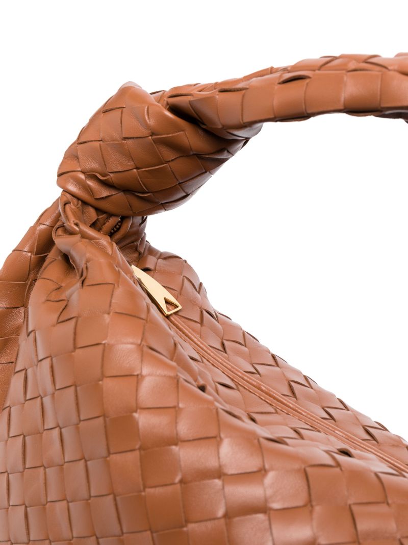 Brown Small Jodie Leather Shoulder Bag