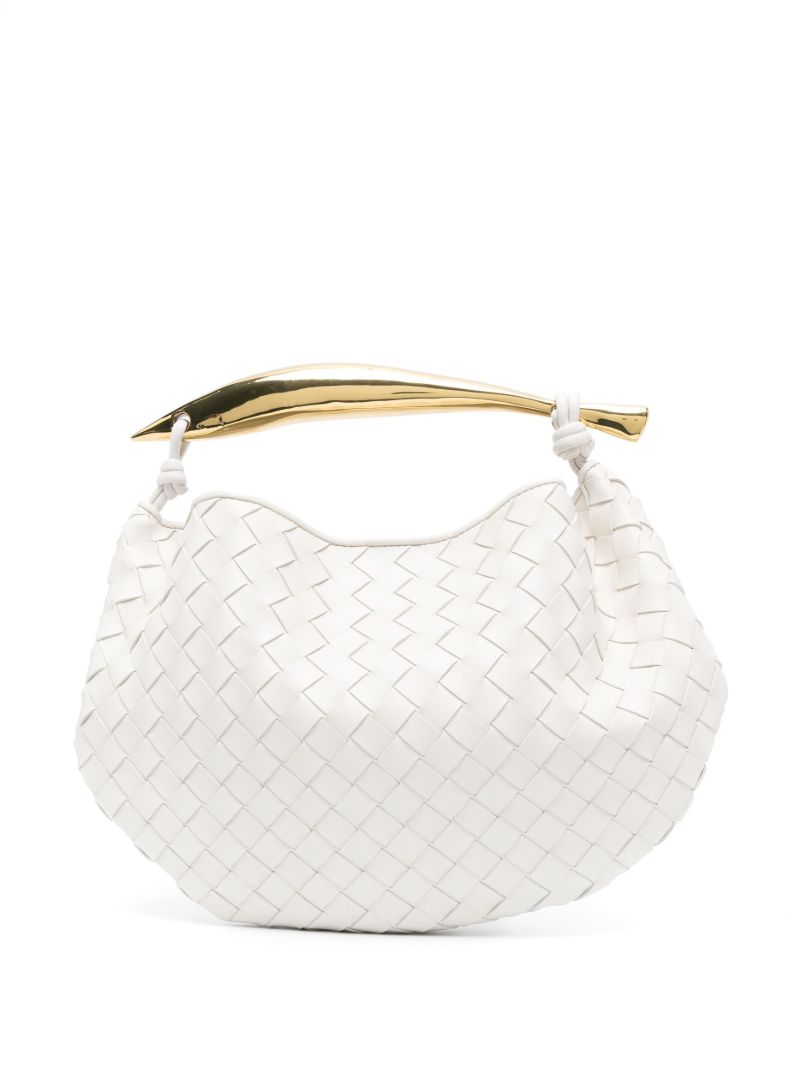 White Sardine Leather Top Handle Bag