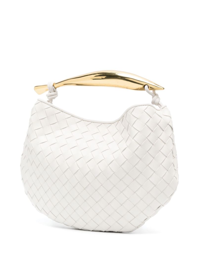 White Sardine Leather Top Handle Bag