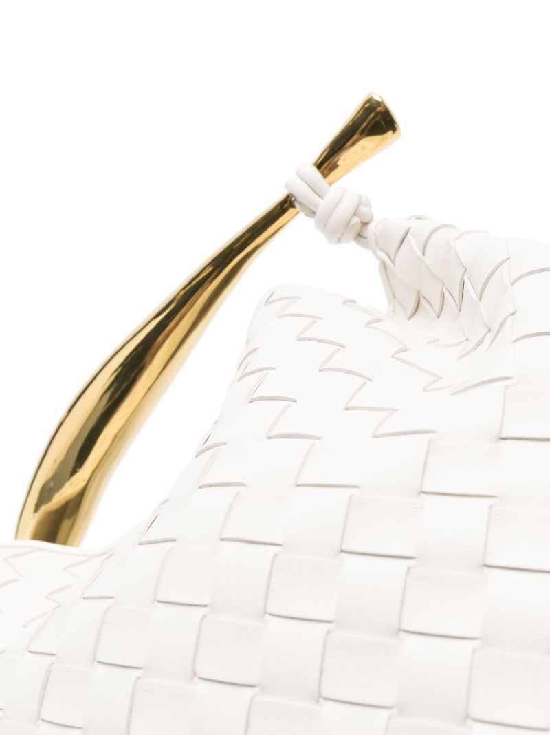 White Sardine Leather Top Handle Bag