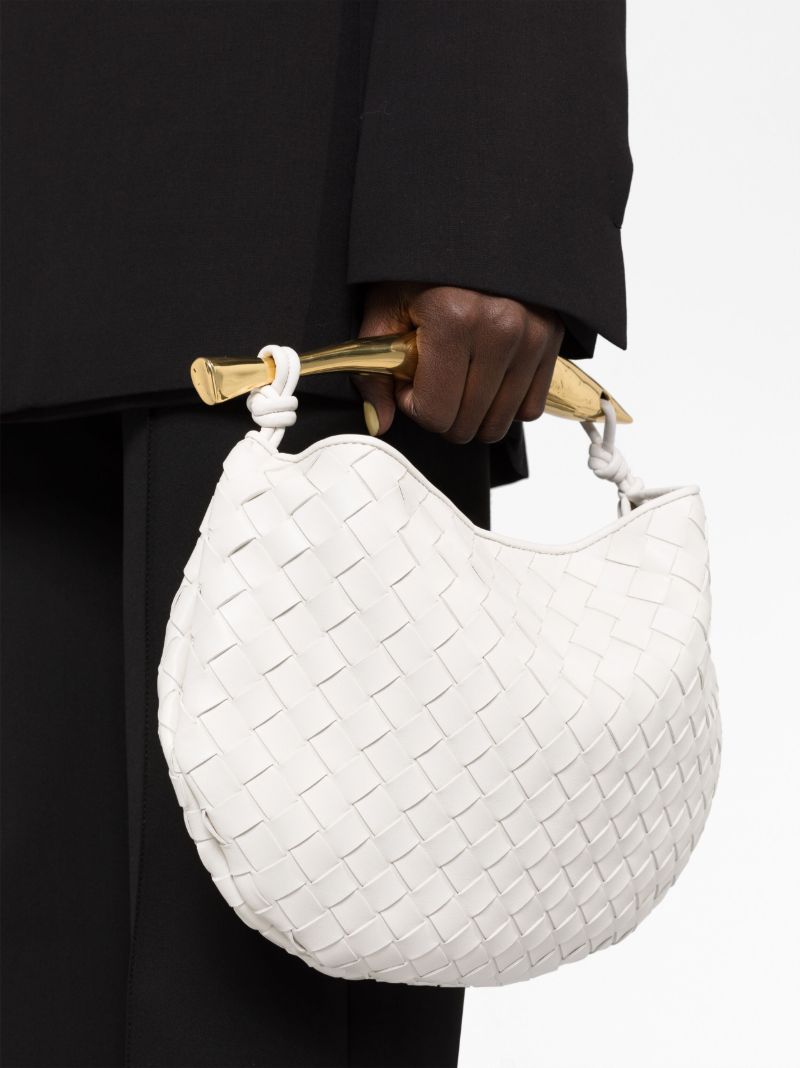 White Sardine Leather Top Handle Bag