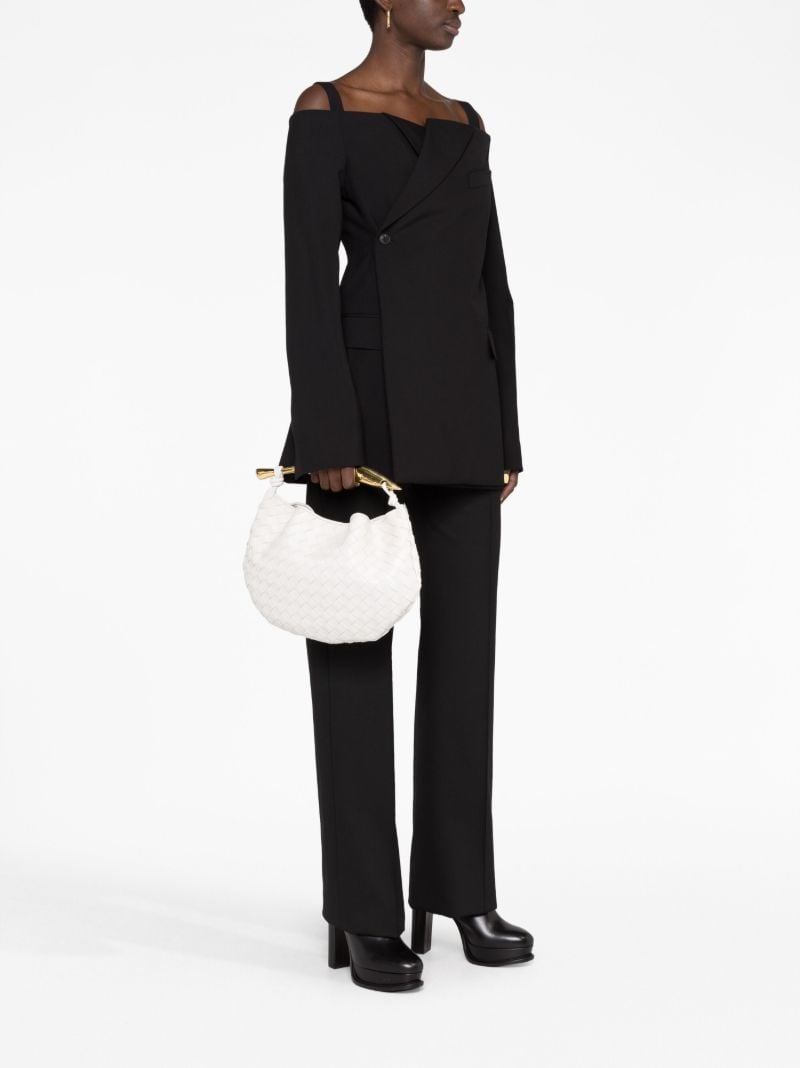 White Sardine Leather Top Handle Bag