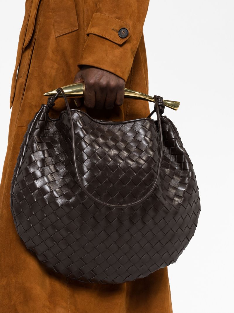 Brown Medium Sardine Top Handle Bag