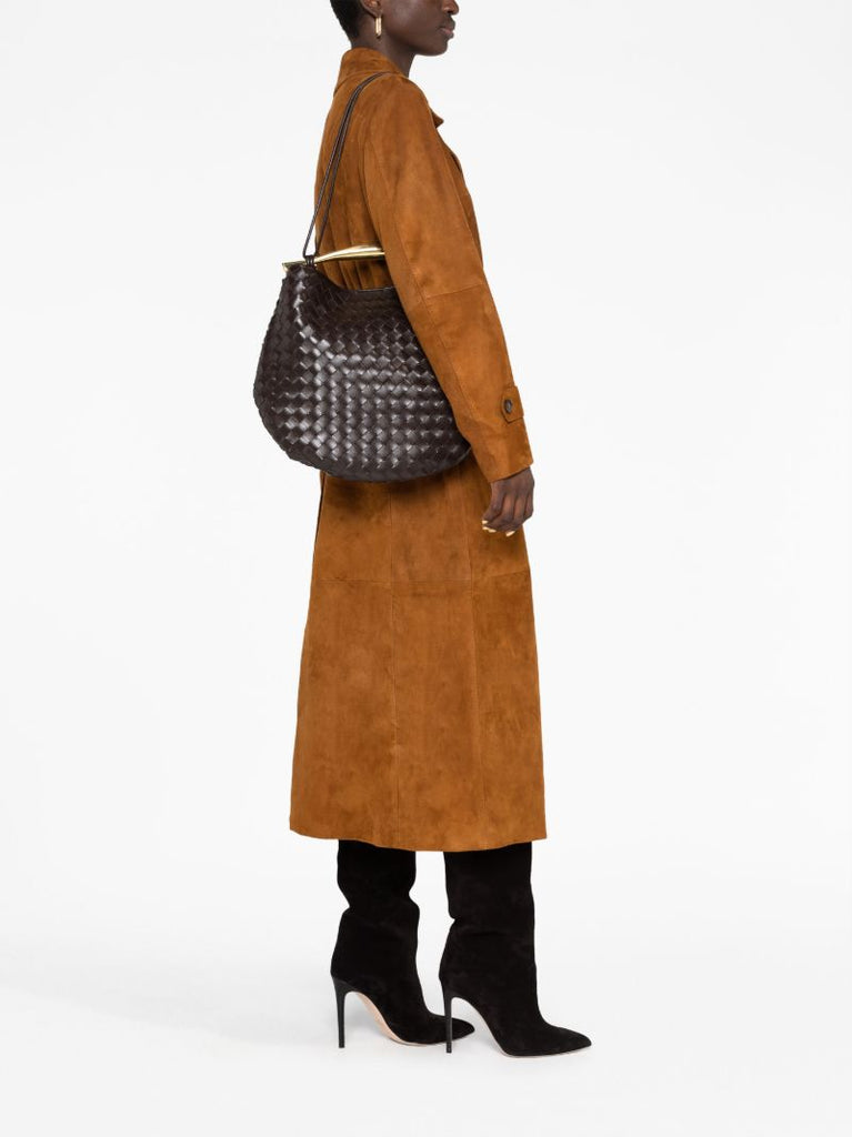 Brown Medium Sardine Top Handle Bag