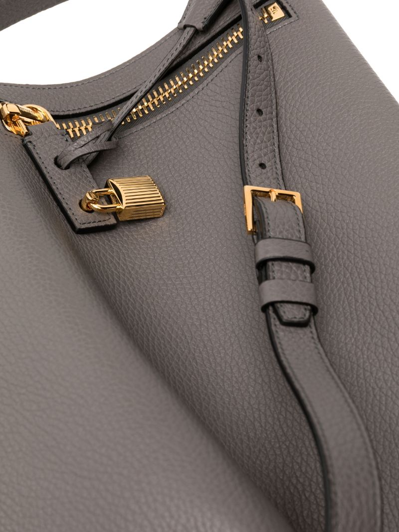 Grey Alix Medium Leather Shoulder Bag