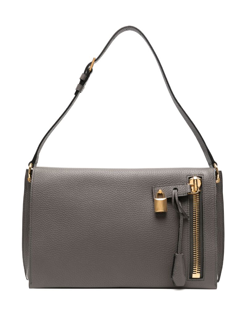 Grey Alix Medium Leather Shoulder Bag